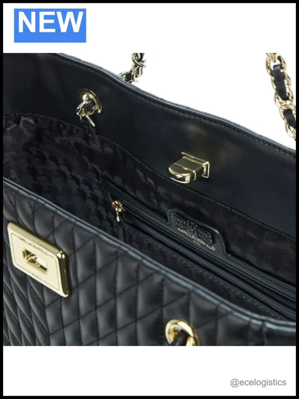 Faux Leather Tote Handbag with Shoulder Strap
